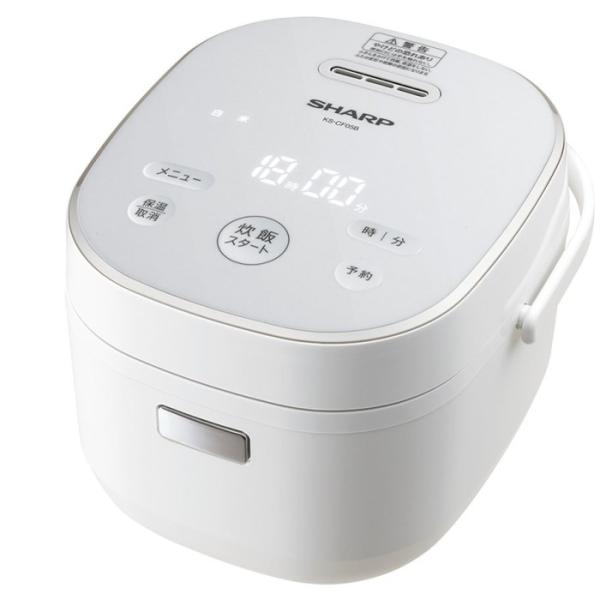 SHARP マイコン炊飯ジャー KS-CF05B-W ホワイト 3合炊き シャープ