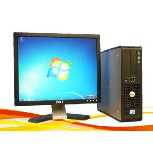 中古パソコン (送料無料) Windows7 Pro メモリ2GB  DELL Optiplex 780SF Core2 Duo E8400 DVD-ROM 19液晶(dtb-207)(あすつく対応)