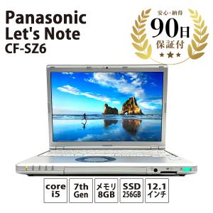 Panasonic パナソニック Let's Note CF-SZ6 12.1" Windows10 Pro 64bit Intel Core i5-7300U メモリ8GB SSD256GB 無線LAN内蔵 ノートパソコン Cランク｜pcjungle