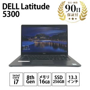 ノートパソコン Latitude 5300 Windows10 Pro Intel Core i7-8665U 16GB SSD256GB 13.3インチ DELL 中古 Cランク｜pcjungle