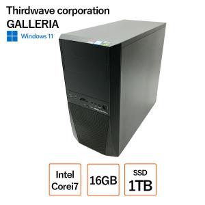 GALLERIA Windows11Pro Intel Corei7-7700 CPU@3.60GHz 16GB SSD1TB 中古 Cランク