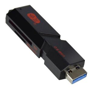 新品USB3.0 高速カードリーダー 川宇 Kawau 5Gbps スライド式 各種SDCard対応 (C307 ブラック)｜pckujira
