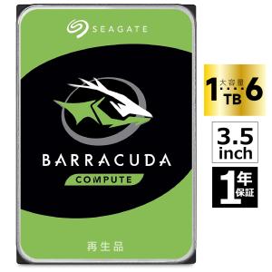 使用0時間 Seagate BarraCuda 内蔵 HDD ハードディスク 6TB / 4TB / 3TB / 2TB /1TB CMR 3.5インチ SATA 5400rpm/7200rpm 6Gb/s 32MB/64GB PC 1年保証 再生品