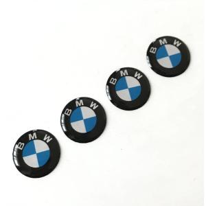 BMW ステッカー 鍵穴隠し キーレス ナンバーボルトキャップ シール バッジ ブルー 18mm 4枚 送料無料
