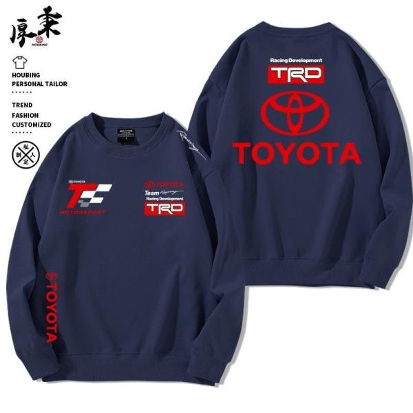 04★新品★トヨタ TOYOTA TRD★モータースポーツ ロゴ カジュアルな服 メンズ 長袖Tシャ...