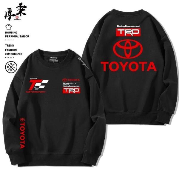 01★新品★トヨタ TOYOTA TRD★モータースポーツ ロゴ カジュアルな服 メンズ 長袖Tシャ...