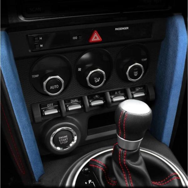 スバルBRZ トヨタ86 2013-2020年イタリア輸入品スエードセンターコンソール車内装飾 トリ...