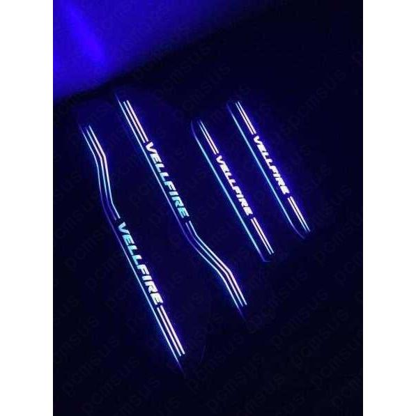 トヨタ ヴェルファイア 20系 vellfire スカッフプレート LED 青 ブルー 光る 流れる...