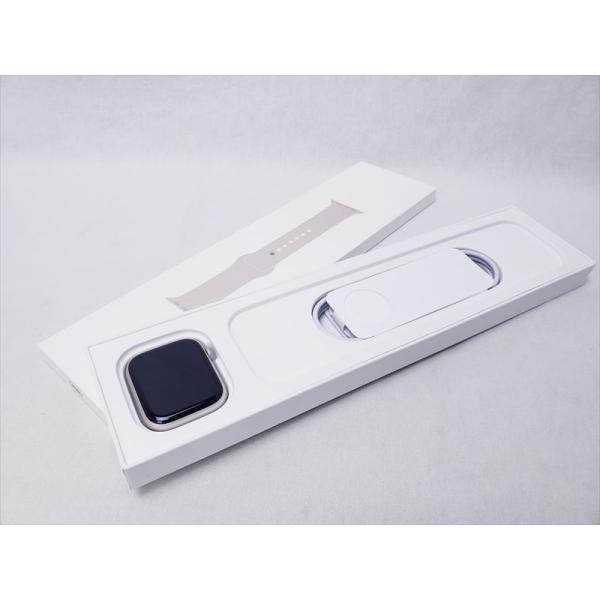 (中古) Apple Watch Series7 GPSモデル 45mm スターライトスポーツバンド...
