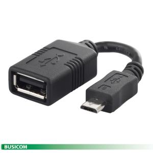 【iBUFFALO】USB microB 変換アダプター ≪ふつうのUSBバーコードリーダーをタブレットやスマホに接続！≫ BSMPC11C01BK♪｜pcpos2