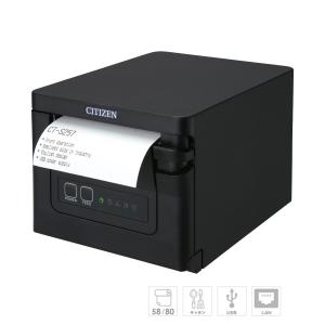 CT-S257ETJ-BK サーマルプリンタ　有線LAN（イーサネット）+USB　ブラック　80・58mm幅対応　電源同梱 CITIZEN シチズン｜pcpos2