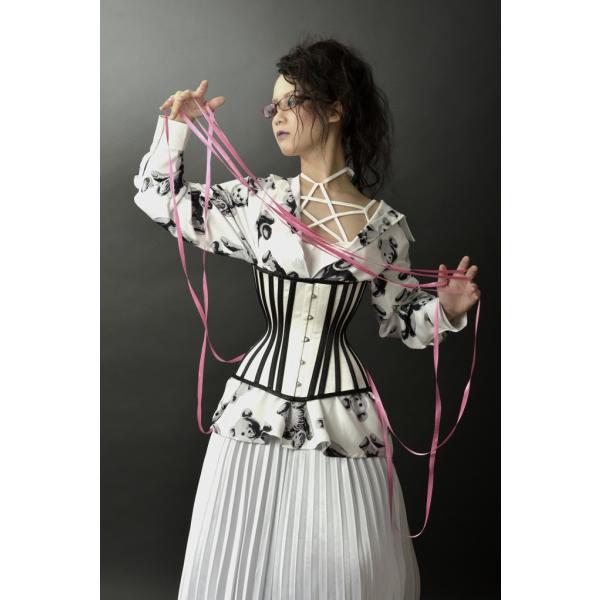 「ten-ten」（ピュアワン コルセット ワークス P.C.W）くびれ 肋骨 編み上げ 紐 ウエス...