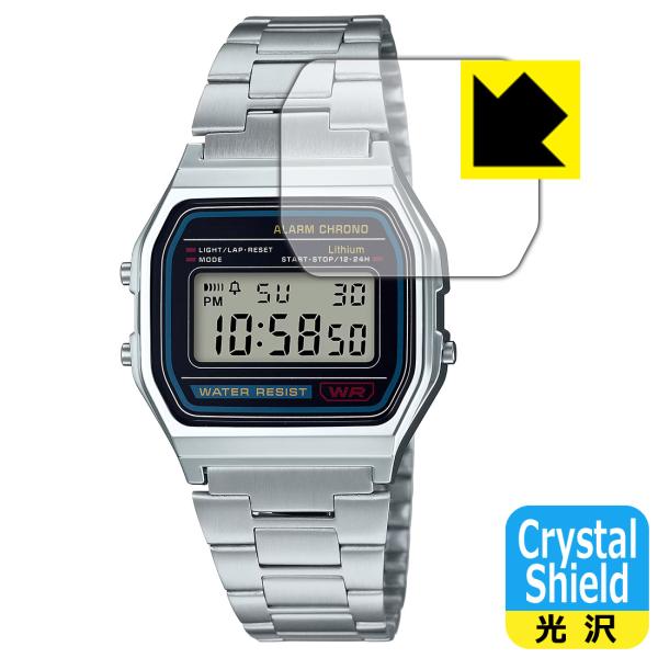 CASIO A158Wシリーズ 対応 Crystal Shield 保護 フィルム 光沢 日本製