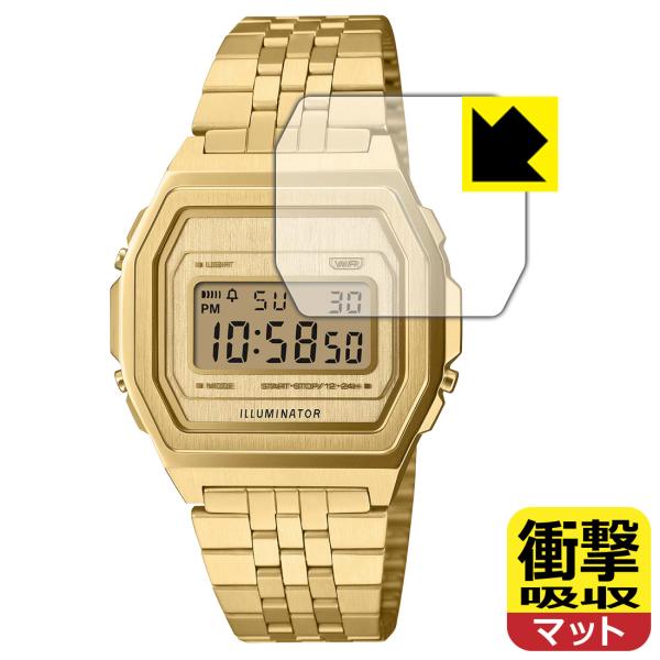 CASIO CLASSIC A1000 シリーズ 対応 衝撃吸収[反射低減] 保護 フィルム 耐衝撃...