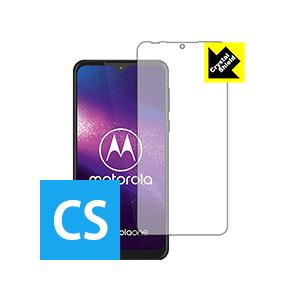 Motorola One Macro 防気泡・フッ素防汚コート!光沢保護フィルム Crystal S...