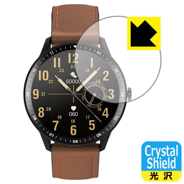 itDEAL スマートウォッチ M16 防気泡・フッ素防汚コート!光沢保護フィルム Crystal ...