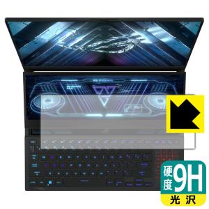 ASUS ROG Zephyrus Duo 16 (2022) GX650 PET製フィルムなのに強化ガラス同等の硬度！保護フィルム 9H高硬度【光沢】 (セカンドディスプレイ用)