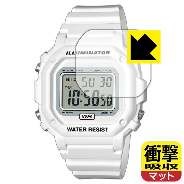 CASIO Collection F-108WHC シリーズ 対応 衝撃吸収[反射低減] 保護 フィ...
