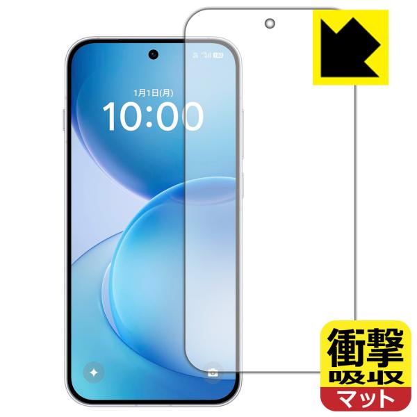 OPPO Reno16 5G 対応 衝撃吸収[反射低減] 保護 フィルム [指紋認証対応] 耐衝撃 ...