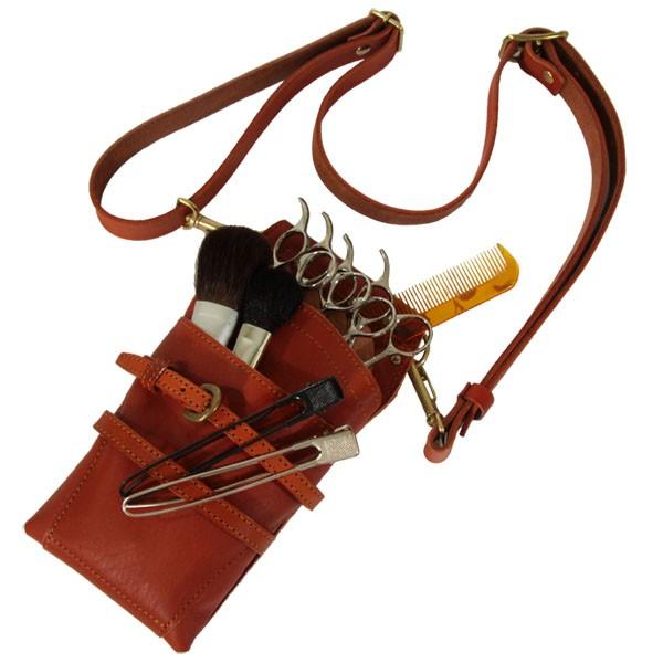 シザーケース プロ仕様 4丁挿し 美容師 スタイリスト 本革 牛革 レザー AGILITY Pro ...