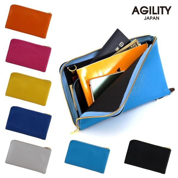 お財布ポシェット 本革 お財布バッグ ショルダー 長財布 トラベルウォレット スマホバッグ AGIL...
