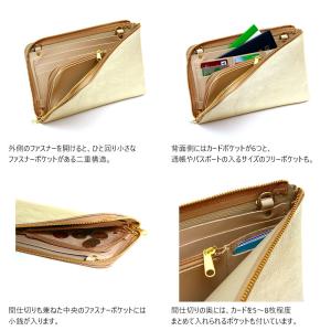 長財布 L字ファスナー トラベルウォレット 金...の詳細画像2