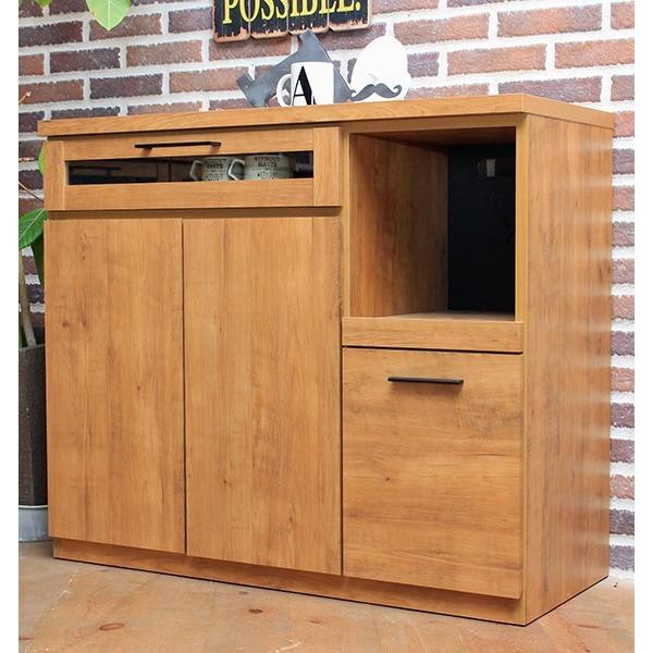 キッチンカウンター キッチンボード 食器棚 幅105cm 国産 完成品 日本製 レンジ台 食器収納 ...
