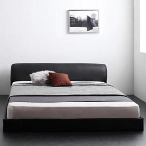 セミダブルベッド 棚・コンセント付 ブラック 黒 マットレス付き