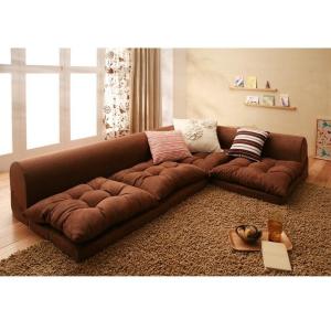 ブラウン コーナーソファ スエード風 ソファセット ソファ3点セット1 日本製 国産 スエード生地