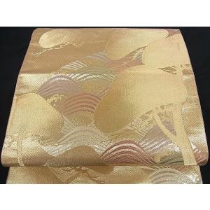 平和屋川間店■六通柄袋帯　唐織　浜松文　金糸　逸品　yk0329｜peace-heiwa2019