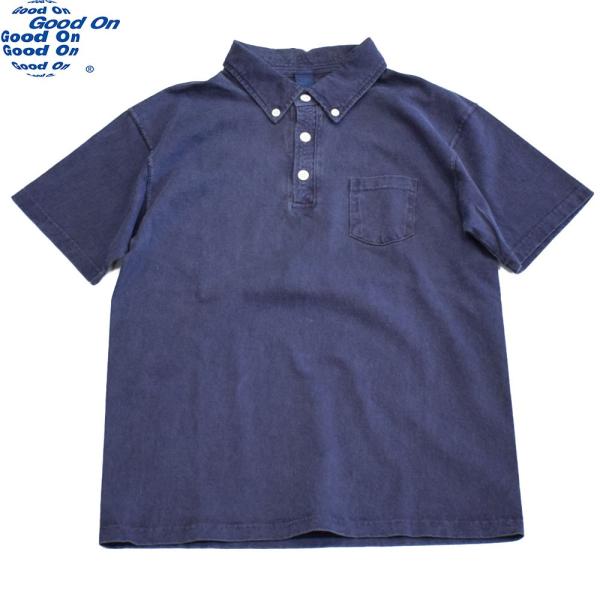 ポロ Ｔシャツ 半袖 グッドオン GOODON ショートスリーブポロTシャツ ネイビー 1103