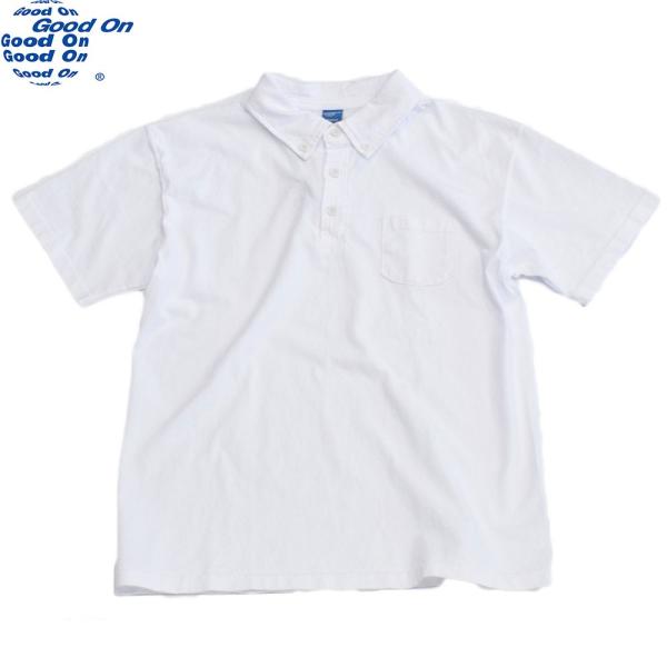 ポロ Ｔシャツ 半袖 グッドオン GOODON ショートスリーブポロTシャツ ホワイト 1103
