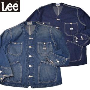 20％OFF Lee リー レディース デニム ジャケット ノーカラー ジージャン カバーオール Lee リー レディース デニム エンジニアジャケット カバーオール LL6295