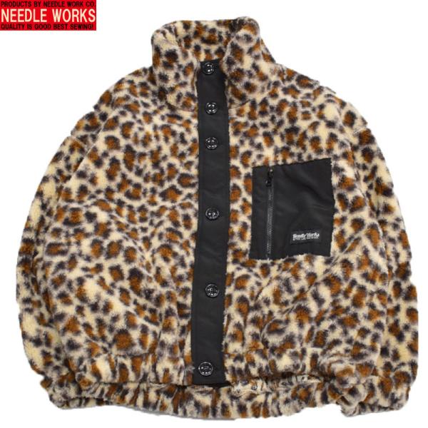 ニードルワークス ボア ジャケット 子供服 アウター ジャンパー ヒョウ柄 防寒 ニードルワークス ...