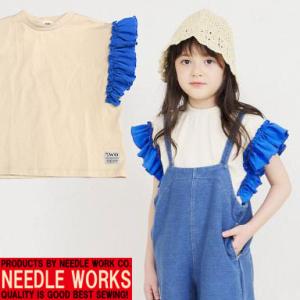 30%OFF 130 140 150 子供服 キッズ Tシャツ フリル ふりふり 半袖 女児 女の子 ニードルワークス NeWo 冷感天竺フリルTシャツ 3123407｜peace5