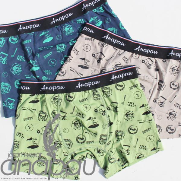 送料無料 anapau アナパウ ザ・ゴルフ パンツ プリントボクサーパンツブリーフ ごるふ ゴルフ...
