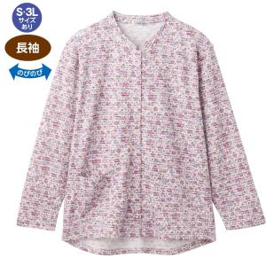 前開き Ｔシャツ 婦人 スナップボタン シャツ レディース トップス 高齢 春夏 821149｜peaceful-t