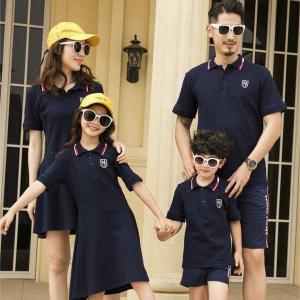 上下セット レディース ワンピース メンズ カップル 親子ペアルック 親子お揃い服 Tシャツ おしゃれ 半袖 カジュアルウェアハワイ風 子供服 2点セット