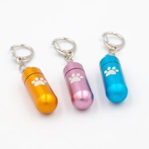 ペット遺骨カプセル 軽量アルミカプセルキーホル...の詳細画像1