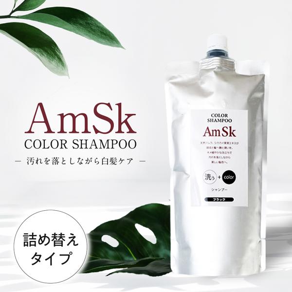 詰替用500ml 白髪染め シャンプー ヘアカラーシャンプー ヘアカラートリートメントもいいけどシャ...