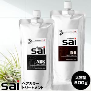 ヘアカラートリートメント 【送料無料】エムズハーブカラートリートメント彩-sai-500g×1本 白髪 生え際 黒く