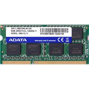 ADATA 低電圧メモリ  PC3L-12800S  8GB SO-DIMM 204pin ノートパソコン用メモリ 型番：AM1L16BC8R2-B1QS 動作保証品