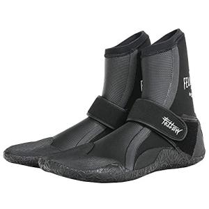 FELLOW サーフブーツ 3.5mm 保温 裏起毛 メンズ レディース ジュニア 日本規格 冬用 サーフィン ウェット ブーツ ブラック 24cm