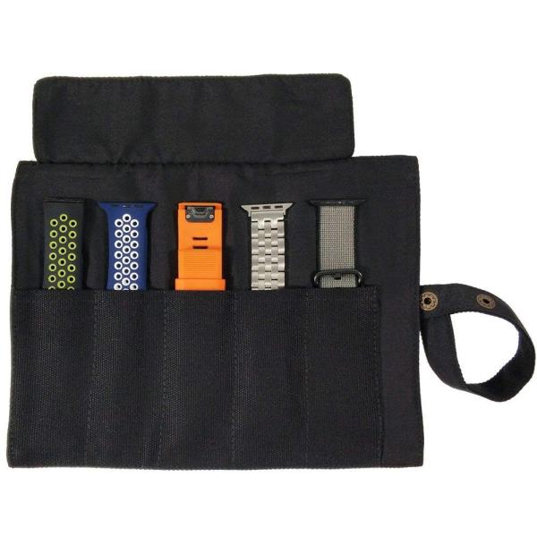 スマートウォッチバンド 収納バッグ 5本収納 キャンバスポータブル 時計バンド ホルダー Apple...