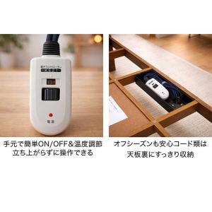 【在庫限り】こたつセット 150cm 3点セッ...の詳細画像5