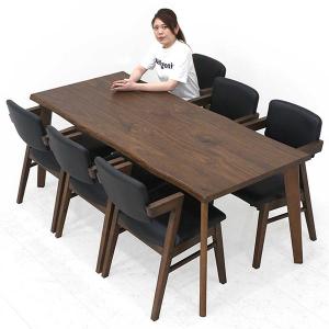 ダイニングテーブルセット ダイニングセット 6人用 モダン おしゃれ 高級 北欧 ウォールナット 木製 Aogu Or
