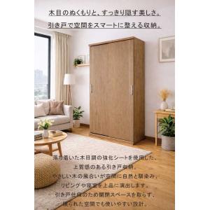 【爆買】下駄箱 引き戸 幅110cm シューズ...の詳細画像1