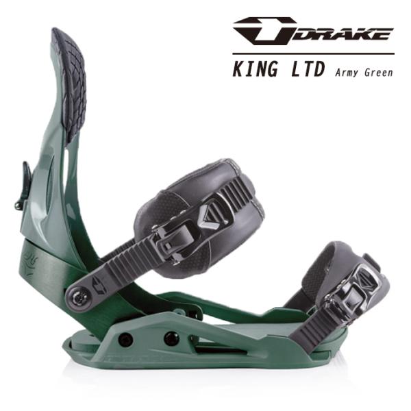 2022-23 DRAKE KING LTD Army Green スノーボード ビンディング ドレ...