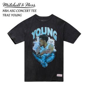 ミッチェルアンドネス Mitchell & Ness NBA ASG Concert Tee Players Association Trae Young オールスターゲーム コンサート Tシャツ  半袖 黒 ブラック｜Woven