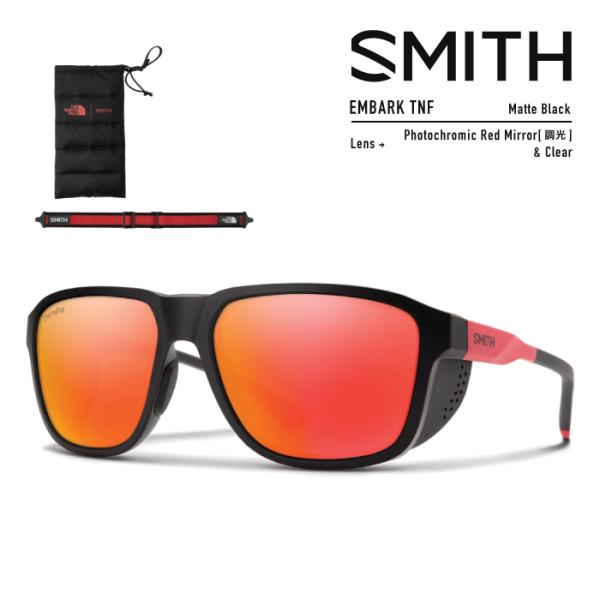 2022-23 SMITH EMBARK TNF Matte Black/Horizon Red/C...